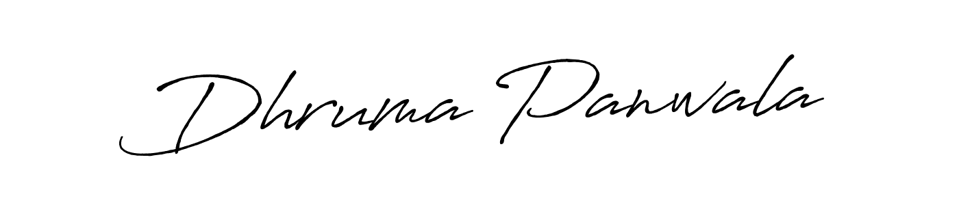 Dhruma Panwala stylish signature style. Best Handwritten Sign (Antro_Vectra_Bolder) for my name. Handwritten Signature Collection Ideas for my name Dhruma Panwala. Dhruma Panwala signature style 7 images and pictures png