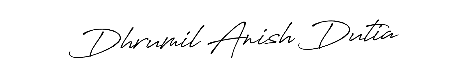 if you are searching for the best signature style for your name Dhrumil Anish Dutia. so please give up your signature search. here we have designed multiple signature styles  using Antro_Vectra_Bolder. Dhrumil Anish Dutia signature style 7 images and pictures png