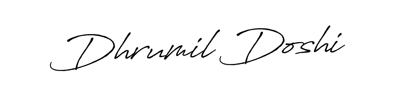 Similarly Antro_Vectra_Bolder is the best handwritten signature design. Signature creator online .You can use it as an online autograph creator for name Dhrumil Doshi. Dhrumil Doshi signature style 7 images and pictures png