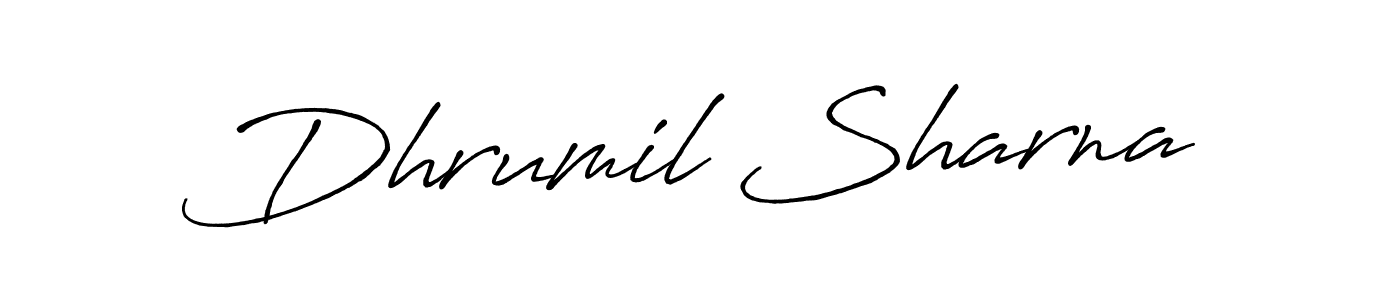 Dhrumil Sharna stylish signature style. Best Handwritten Sign (Antro_Vectra_Bolder) for my name. Handwritten Signature Collection Ideas for my name Dhrumil Sharna. Dhrumil Sharna signature style 7 images and pictures png