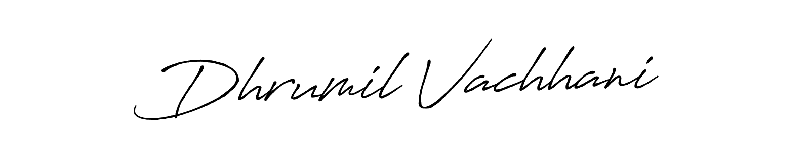 Similarly Antro_Vectra_Bolder is the best handwritten signature design. Signature creator online .You can use it as an online autograph creator for name Dhrumil Vachhani. Dhrumil Vachhani signature style 7 images and pictures png