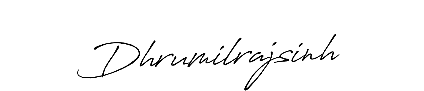 Use a signature maker to create a handwritten signature online. With this signature software, you can design (Antro_Vectra_Bolder) your own signature for name Dhrumilrajsinh. Dhrumilrajsinh signature style 7 images and pictures png
