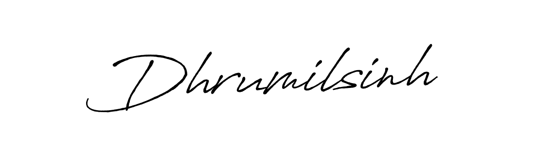 The best way (Antro_Vectra_Bolder) to make a short signature is to pick only two or three words in your name. The name Dhrumilsinh include a total of six letters. For converting this name. Dhrumilsinh signature style 7 images and pictures png
