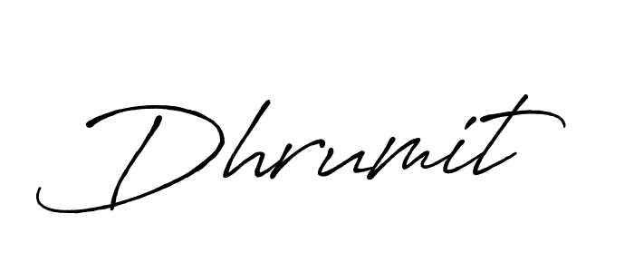 Dhrumit stylish signature style. Best Handwritten Sign (Antro_Vectra_Bolder) for my name. Handwritten Signature Collection Ideas for my name Dhrumit. Dhrumit signature style 7 images and pictures png