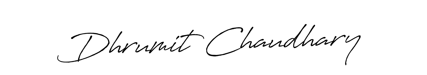 if you are searching for the best signature style for your name Dhrumit Chaudhary. so please give up your signature search. here we have designed multiple signature styles  using Antro_Vectra_Bolder. Dhrumit Chaudhary signature style 7 images and pictures png