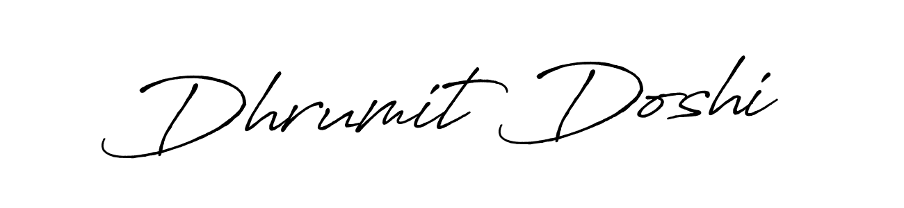 Dhrumit Doshi stylish signature style. Best Handwritten Sign (Antro_Vectra_Bolder) for my name. Handwritten Signature Collection Ideas for my name Dhrumit Doshi. Dhrumit Doshi signature style 7 images and pictures png