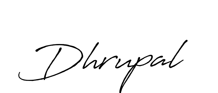 Create a beautiful signature design for name Dhrupal. With this signature (Antro_Vectra_Bolder) fonts, you can make a handwritten signature for free. Dhrupal signature style 7 images and pictures png