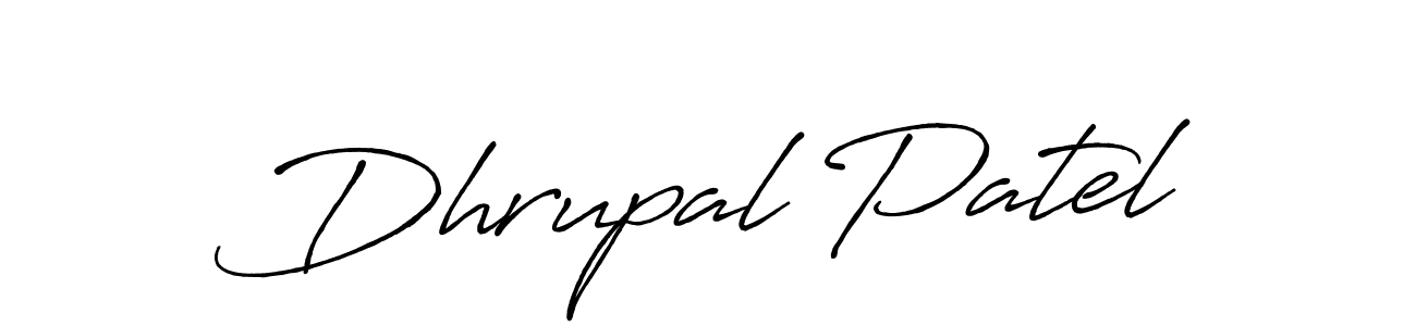Also we have Dhrupal Patel name is the best signature style. Create professional handwritten signature collection using Antro_Vectra_Bolder autograph style. Dhrupal Patel signature style 7 images and pictures png