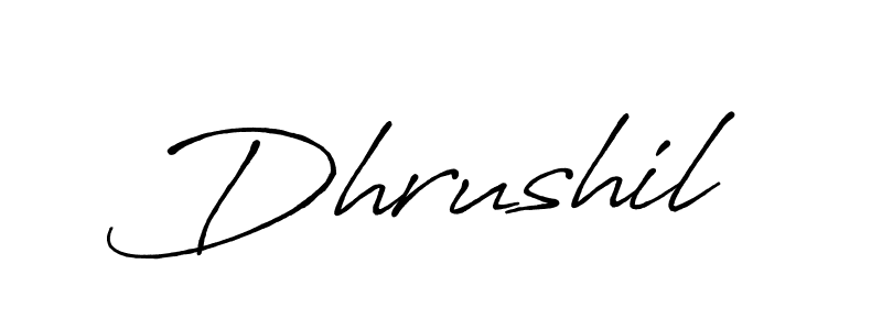 Once you've used our free online signature maker to create your best signature Antro_Vectra_Bolder style, it's time to enjoy all of the benefits that Dhrushil name signing documents. Dhrushil signature style 7 images and pictures png