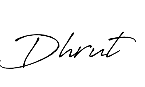 It looks lik you need a new signature style for name Dhrut. Design unique handwritten (Antro_Vectra_Bolder) signature with our free signature maker in just a few clicks. Dhrut signature style 7 images and pictures png