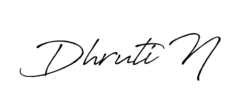 Dhruti N stylish signature style. Best Handwritten Sign (Antro_Vectra_Bolder) for my name. Handwritten Signature Collection Ideas for my name Dhruti N. Dhruti N signature style 7 images and pictures png