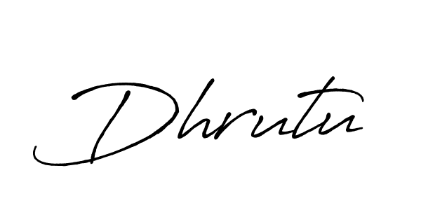 Similarly Antro_Vectra_Bolder is the best handwritten signature design. Signature creator online .You can use it as an online autograph creator for name Dhrutu. Dhrutu signature style 7 images and pictures png