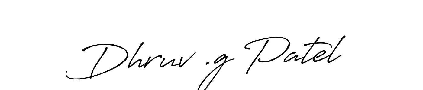 Similarly Antro_Vectra_Bolder is the best handwritten signature design. Signature creator online .You can use it as an online autograph creator for name Dhruv .g Patel. Dhruv .g Patel signature style 7 images and pictures png