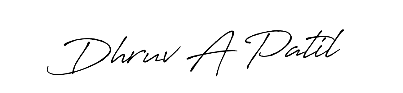 Similarly Antro_Vectra_Bolder is the best handwritten signature design. Signature creator online .You can use it as an online autograph creator for name Dhruv A Patil. Dhruv A Patil signature style 7 images and pictures png