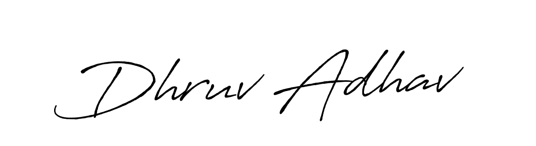 Also we have Dhruv Adhav name is the best signature style. Create professional handwritten signature collection using Antro_Vectra_Bolder autograph style. Dhruv Adhav signature style 7 images and pictures png