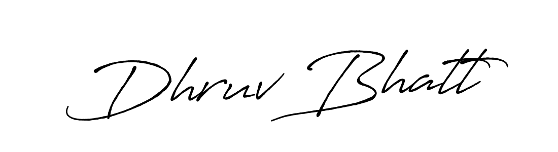 Create a beautiful signature design for name Dhruv Bhatt. With this signature (Antro_Vectra_Bolder) fonts, you can make a handwritten signature for free. Dhruv Bhatt signature style 7 images and pictures png
