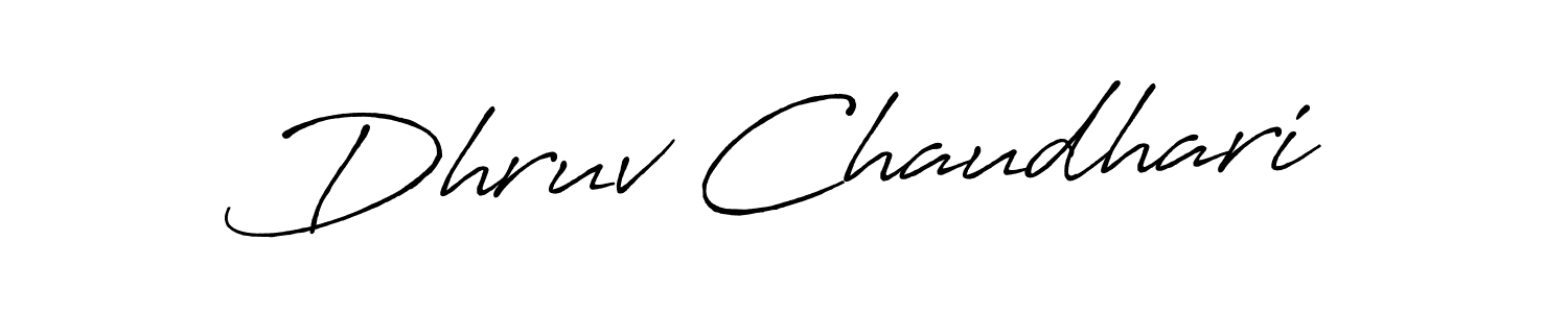 Antro_Vectra_Bolder is a professional signature style that is perfect for those who want to add a touch of class to their signature. It is also a great choice for those who want to make their signature more unique. Get Dhruv Chaudhari name to fancy signature for free. Dhruv Chaudhari signature style 7 images and pictures png