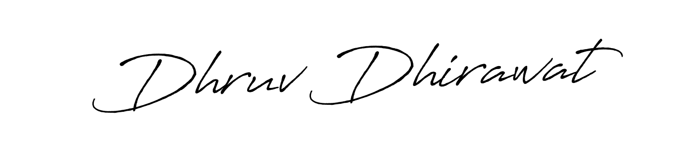 How to make Dhruv Dhirawat signature? Antro_Vectra_Bolder is a professional autograph style. Create handwritten signature for Dhruv Dhirawat name. Dhruv Dhirawat signature style 7 images and pictures png