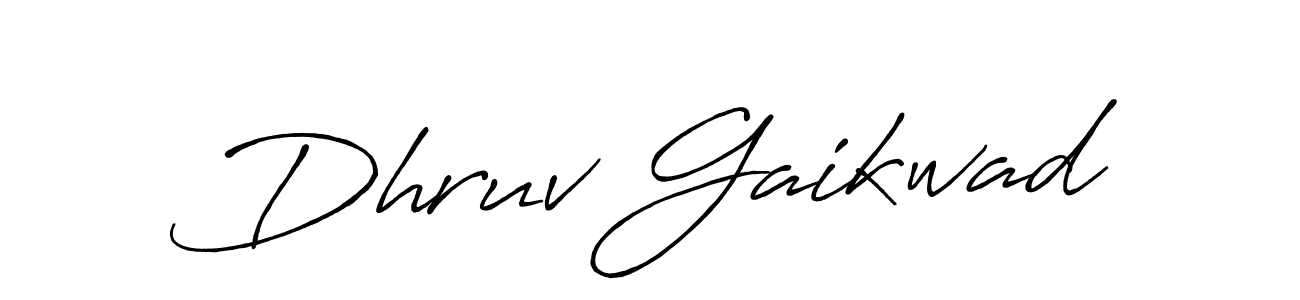 This is the best signature style for the Dhruv Gaikwad name. Also you like these signature font (Antro_Vectra_Bolder). Mix name signature. Dhruv Gaikwad signature style 7 images and pictures png