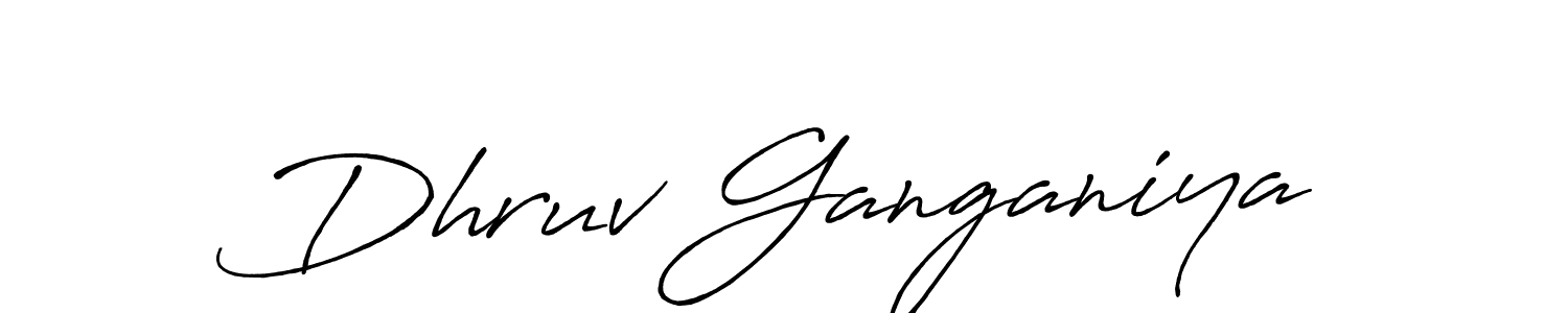 Antro_Vectra_Bolder is a professional signature style that is perfect for those who want to add a touch of class to their signature. It is also a great choice for those who want to make their signature more unique. Get Dhruv Ganganiya name to fancy signature for free. Dhruv Ganganiya signature style 7 images and pictures png