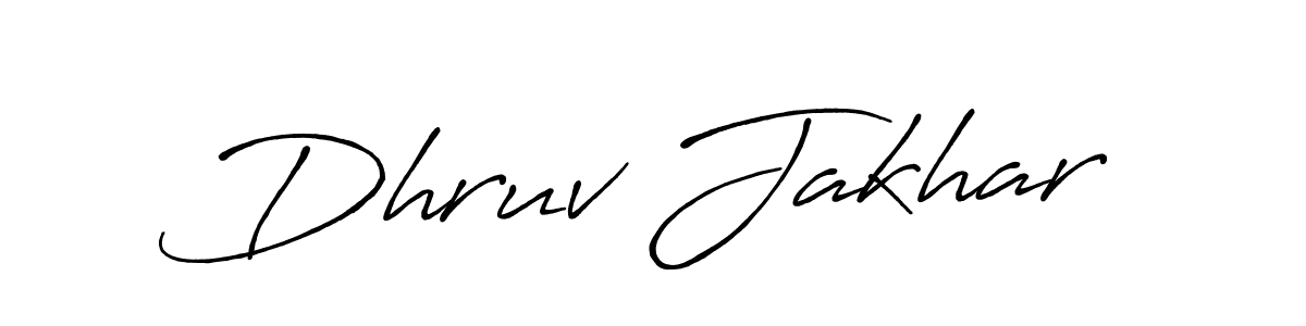 Create a beautiful signature design for name Dhruv Jakhar. With this signature (Antro_Vectra_Bolder) fonts, you can make a handwritten signature for free. Dhruv Jakhar signature style 7 images and pictures png