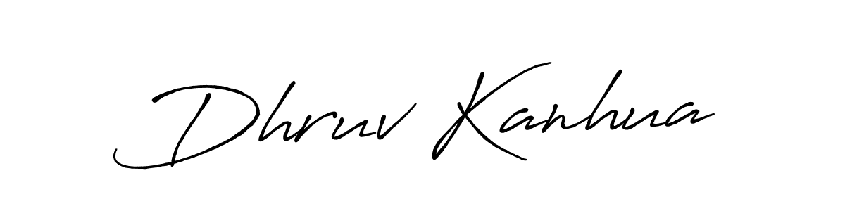 How to make Dhruv Kanhua signature? Antro_Vectra_Bolder is a professional autograph style. Create handwritten signature for Dhruv Kanhua name. Dhruv Kanhua signature style 7 images and pictures png