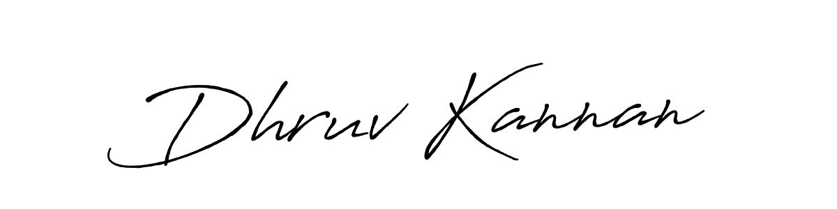 Create a beautiful signature design for name Dhruv Kannan. With this signature (Antro_Vectra_Bolder) fonts, you can make a handwritten signature for free. Dhruv Kannan signature style 7 images and pictures png