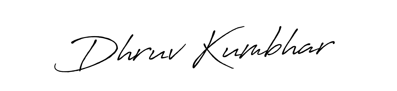 Similarly Antro_Vectra_Bolder is the best handwritten signature design. Signature creator online .You can use it as an online autograph creator for name Dhruv Kumbhar. Dhruv Kumbhar signature style 7 images and pictures png
