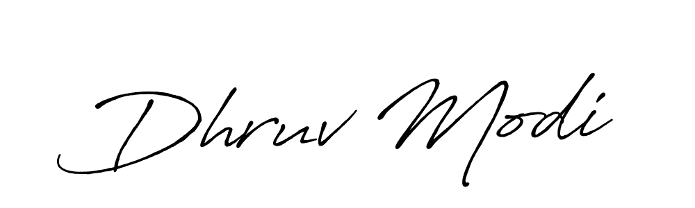 Create a beautiful signature design for name Dhruv Modi. With this signature (Antro_Vectra_Bolder) fonts, you can make a handwritten signature for free. Dhruv Modi signature style 7 images and pictures png