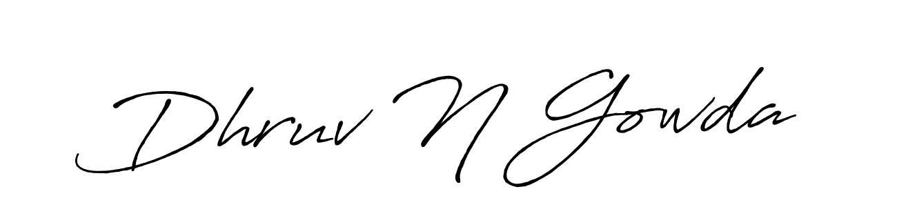 Also we have Dhruv N Gowda name is the best signature style. Create professional handwritten signature collection using Antro_Vectra_Bolder autograph style. Dhruv N Gowda signature style 7 images and pictures png