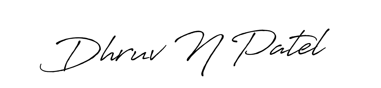 Make a beautiful signature design for name Dhruv N Patel. With this signature (Antro_Vectra_Bolder) style, you can create a handwritten signature for free. Dhruv N Patel signature style 7 images and pictures png