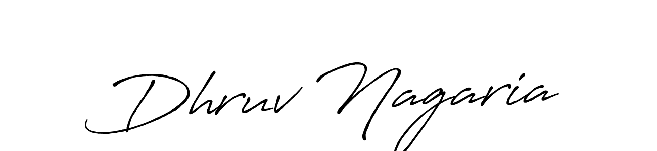 How to make Dhruv Nagaria signature? Antro_Vectra_Bolder is a professional autograph style. Create handwritten signature for Dhruv Nagaria name. Dhruv Nagaria signature style 7 images and pictures png