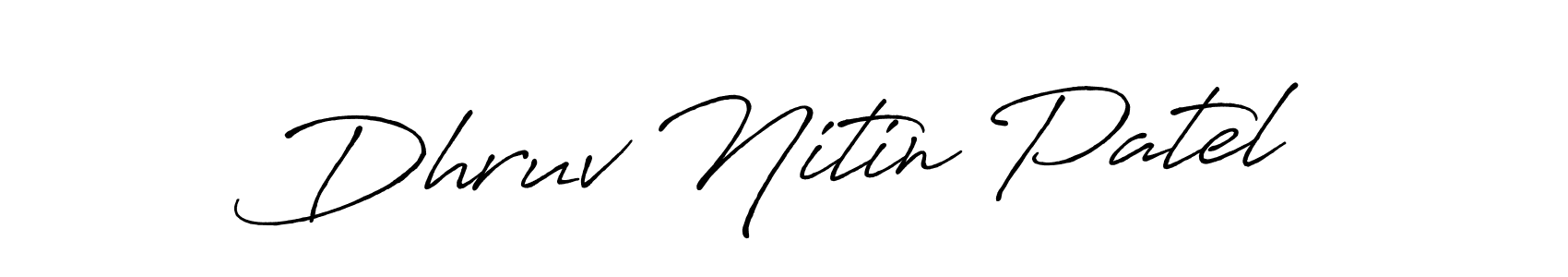 Design your own signature with our free online signature maker. With this signature software, you can create a handwritten (Antro_Vectra_Bolder) signature for name Dhruv Nitin Patel. Dhruv Nitin Patel signature style 7 images and pictures png