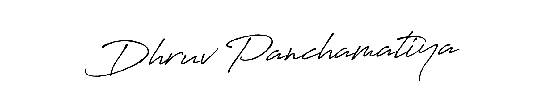 Antro_Vectra_Bolder is a professional signature style that is perfect for those who want to add a touch of class to their signature. It is also a great choice for those who want to make their signature more unique. Get Dhruv Panchamatiya name to fancy signature for free. Dhruv Panchamatiya signature style 7 images and pictures png