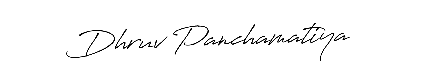 Antro_Vectra_Bolder is a professional signature style that is perfect for those who want to add a touch of class to their signature. It is also a great choice for those who want to make their signature more unique. Get Dhruv Panchamatiya name to fancy signature for free. Dhruv Panchamatiya signature style 7 images and pictures png