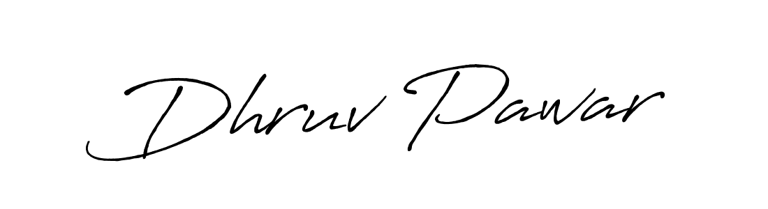 Dhruv Pawar stylish signature style. Best Handwritten Sign (Antro_Vectra_Bolder) for my name. Handwritten Signature Collection Ideas for my name Dhruv Pawar. Dhruv Pawar signature style 7 images and pictures png