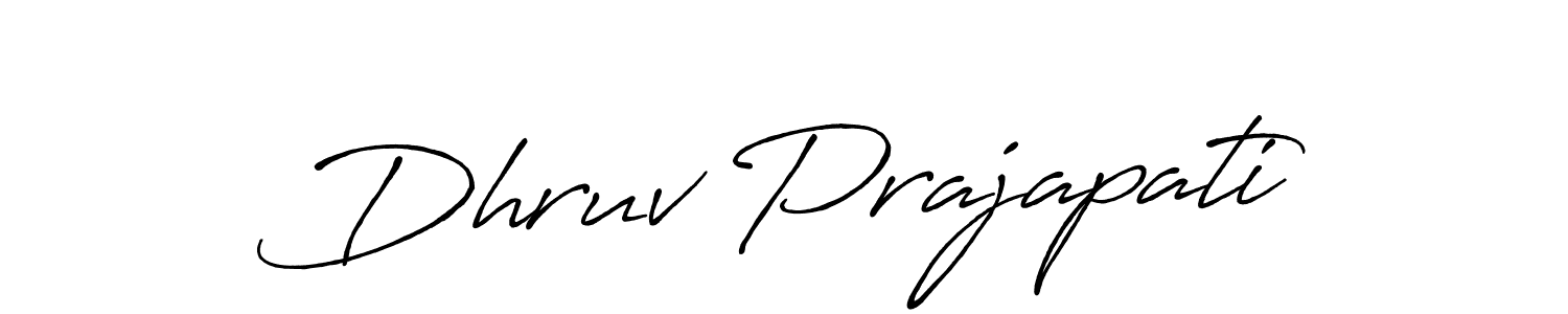 Design your own signature with our free online signature maker. With this signature software, you can create a handwritten (Antro_Vectra_Bolder) signature for name Dhruv Prajapati. Dhruv Prajapati signature style 7 images and pictures png