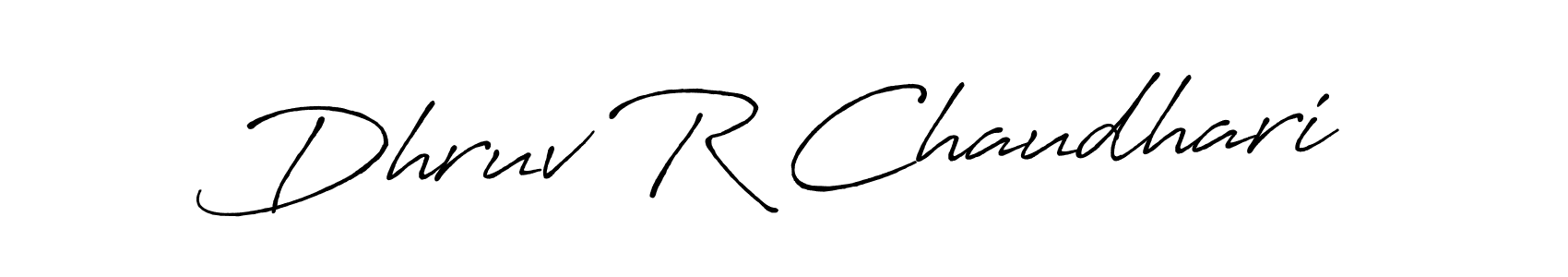 Antro_Vectra_Bolder is a professional signature style that is perfect for those who want to add a touch of class to their signature. It is also a great choice for those who want to make their signature more unique. Get Dhruv R Chaudhari name to fancy signature for free. Dhruv R Chaudhari signature style 7 images and pictures png
