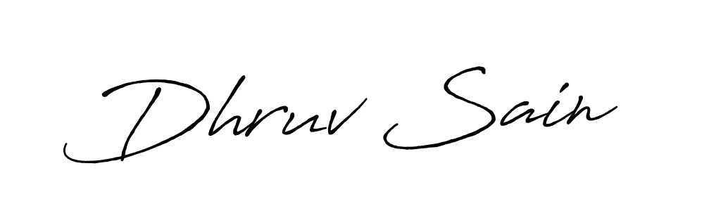 Create a beautiful signature design for name Dhruv Sain. With this signature (Antro_Vectra_Bolder) fonts, you can make a handwritten signature for free. Dhruv Sain signature style 7 images and pictures png