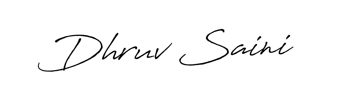 Make a beautiful signature design for name Dhruv Saini. Use this online signature maker to create a handwritten signature for free. Dhruv Saini signature style 7 images and pictures png