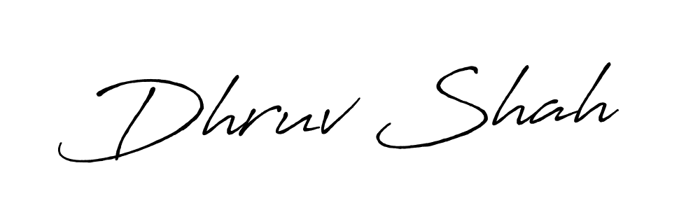 Design your own signature with our free online signature maker. With this signature software, you can create a handwritten (Antro_Vectra_Bolder) signature for name Dhruv Shah. Dhruv Shah signature style 7 images and pictures png