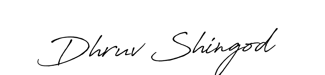 How to make Dhruv Shingod signature? Antro_Vectra_Bolder is a professional autograph style. Create handwritten signature for Dhruv Shingod name. Dhruv Shingod signature style 7 images and pictures png