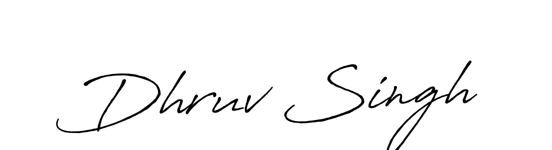Make a beautiful signature design for name Dhruv Singh. With this signature (Antro_Vectra_Bolder) style, you can create a handwritten signature for free. Dhruv Singh signature style 7 images and pictures png