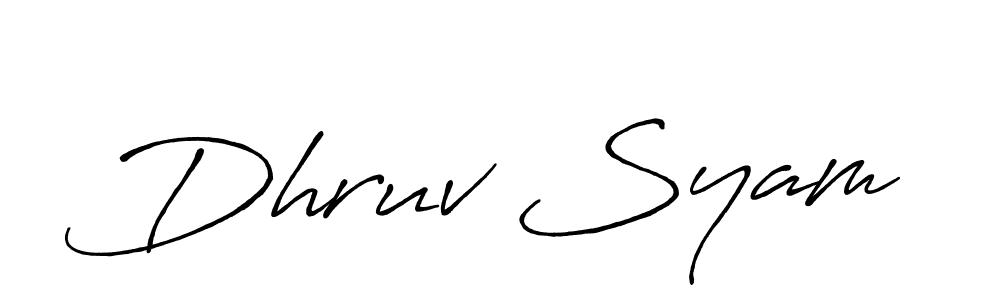 Dhruv Syam stylish signature style. Best Handwritten Sign (Antro_Vectra_Bolder) for my name. Handwritten Signature Collection Ideas for my name Dhruv Syam. Dhruv Syam signature style 7 images and pictures png