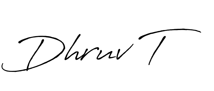 How to make Dhruv T signature? Antro_Vectra_Bolder is a professional autograph style. Create handwritten signature for Dhruv T name. Dhruv T signature style 7 images and pictures png