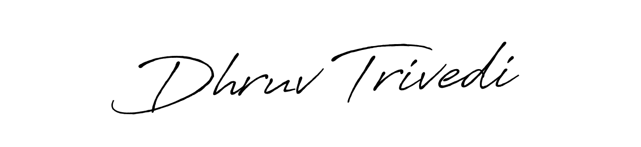 The best way (Antro_Vectra_Bolder) to make a short signature is to pick only two or three words in your name. The name Dhruv Trivedi include a total of six letters. For converting this name. Dhruv Trivedi signature style 7 images and pictures png