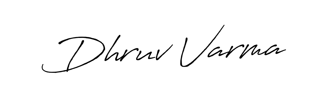 Use a signature maker to create a handwritten signature online. With this signature software, you can design (Antro_Vectra_Bolder) your own signature for name Dhruv Varma. Dhruv Varma signature style 7 images and pictures png