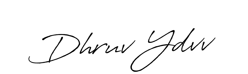 Create a beautiful signature design for name Dhruv Ydvv. With this signature (Antro_Vectra_Bolder) fonts, you can make a handwritten signature for free. Dhruv Ydvv signature style 7 images and pictures png