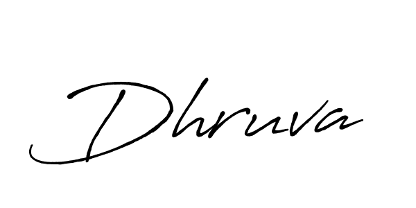 How to make Dhruva name signature. Use Antro_Vectra_Bolder style for creating short signs online. This is the latest handwritten sign. Dhruva signature style 7 images and pictures png