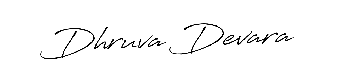 Create a beautiful signature design for name Dhruva Devara. With this signature (Antro_Vectra_Bolder) fonts, you can make a handwritten signature for free. Dhruva Devara signature style 7 images and pictures png